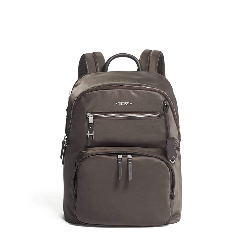TUMI - Voyageur Hartford Laptop Backpack - 13 Inch Computer Bag For Women - Mink/Silver - backpacks4less.com