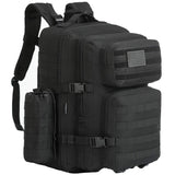 GZ XINXING 3 Day Assault Pack Military Tactical Army Molle Rucksack Backpack Bug Out Bag Hiking Daypack For Hunting Camping Hiking Traveling (Black1) - backpacks4less.com