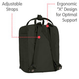 Fjallraven - Kanken Mini Classic Backpack for Everyday, Deep Forest - backpacks4less.com