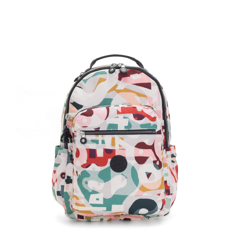 Kipling Seoul Large 15" Laptop Backpack Music Print - backpacks4less.com