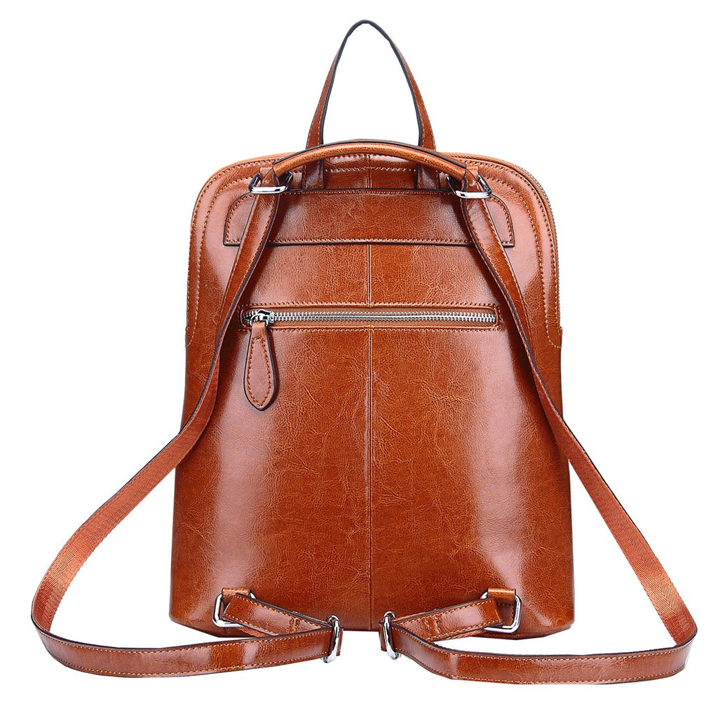 Brown Vintage Backpacks Chic Leather Backpack Bags | Baginning