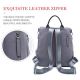 BOYATU Convertible Genuine Leather Backpack Purse for Women Fashion Travel Bag Grey-03 - backpacks4less.com