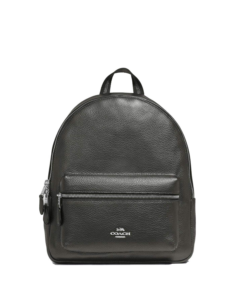 Coach Medium Leather Charlie Backpack - #F39196 - Gunmetal/Silver - backpacks4less.com
