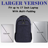 Large College Backpack,Durable Computer Backpack with USB Charging Port Fit 17 inch Notebook,Lightweight Carryon TSA Shoulder Backpack with Luggage Sleeve for Business Trip for Men and Women - backpacks4less.com