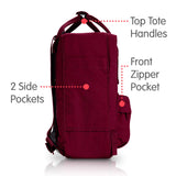 Fjallraven - Kanken Mini Classic Backpack for Everyday, Plum - backpacks4less.com