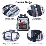 Heavy Duty Clear Backpack,Security Transparent Backpack,See Through Bookbag for Work, Security Check and Travel - backpacks4less.com