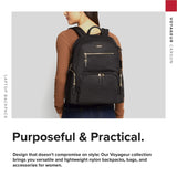 TUMI - Voyageur Carson Laptop Backpack - 15 Inch Computer Bag for Women - Mink - backpacks4less.com