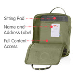 Fjallraven - Kanken Classic Backpack for Everyday, Green/Folk Pattern - backpacks4less.com