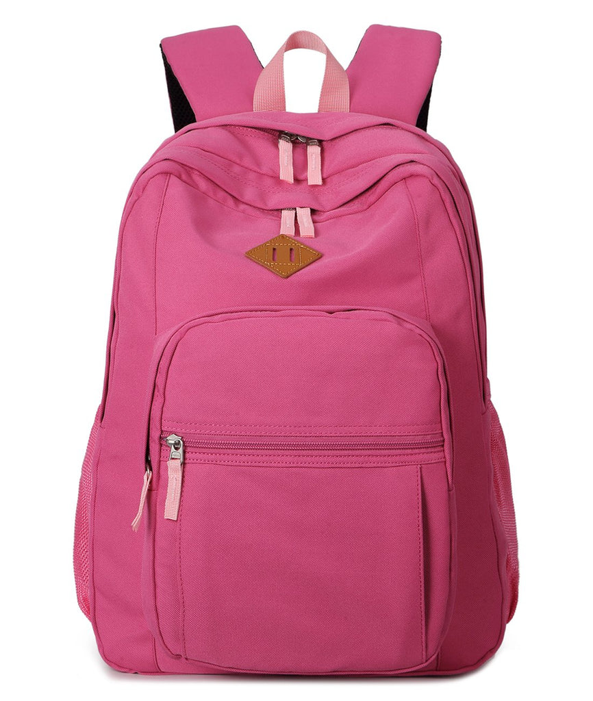 Abshoo Girls Solid Color Backpack For College Women Water Resistant School Bag (Rose Red) Abshoo Girls Solid Color Backpack For College Women Water Resistant School Bag (Rose Red)