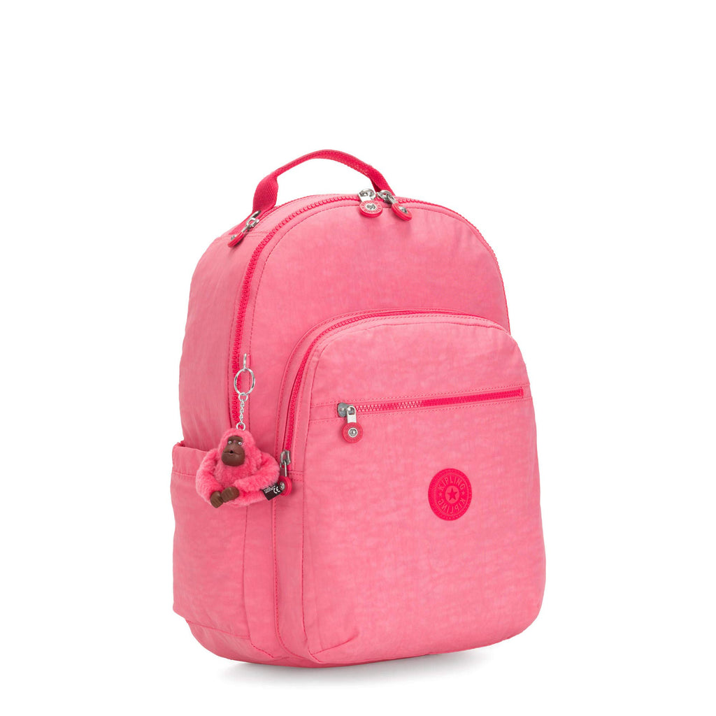Kipling Seoul Large 15" Laptop Backpack Fiesta Pink - backpacks4less.com