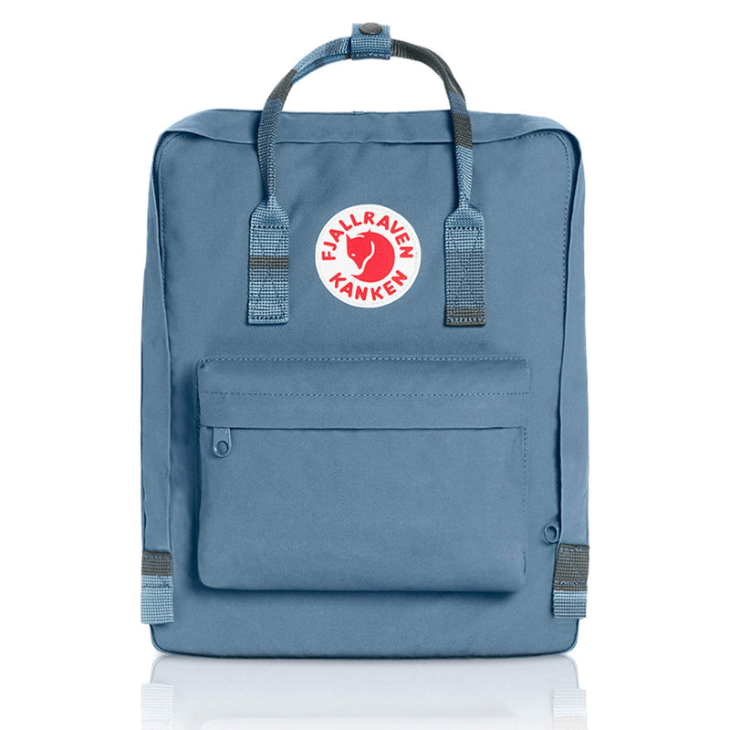 Fjallraven - Kanken Classic Backpack for Everyday, Blue Ridge/Random Blocked - backpacks4less.com