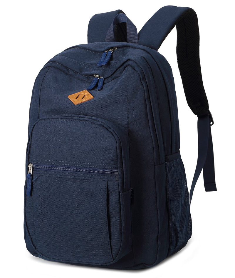 Abshoo Classical Basic Womens Travel Backpack For College Men Water Resistant Bookbag (Navy) - backpacks4less.com