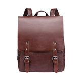 Zebella Vintage Faux Leather Backpack for Women Mens Vegan Leather Back Pack Travel Daypack College Bookbag-Coffee - backpacks4less.com