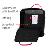 Fjallraven - Kanken Classic Backpack for Everyday, Limited Edition Black/Plum - backpacks4less.com