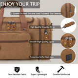 Plambag Canvas Duffle Bag for Travel, 50L Duffel Overnight Weekend Bag(Coffee) - backpacks4less.com