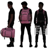 Hynes Eagle Travel Backpack 40L Flight Approved Carry on Backpack, Red Violet 2018 - backpacks4less.com