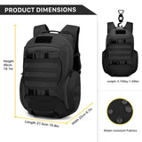 Mardingtop 28L Tactical Backpacks Molle Hiking daypacks for Camping Hiking Military Traveling 28L-Black - backpacks4less.com