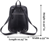 Heshe Women's Casual Leather Backpack Daypack for Ladies - backpacks4less.com