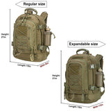 PANS Military Expandable Travel Backpack Tactical Waterproof Outdoor 3-Day Bag,Large,Molle System for Travel,Hiking,Camping,Trekking,Outdoor Sports,Work(Green) - backpacks4less.com