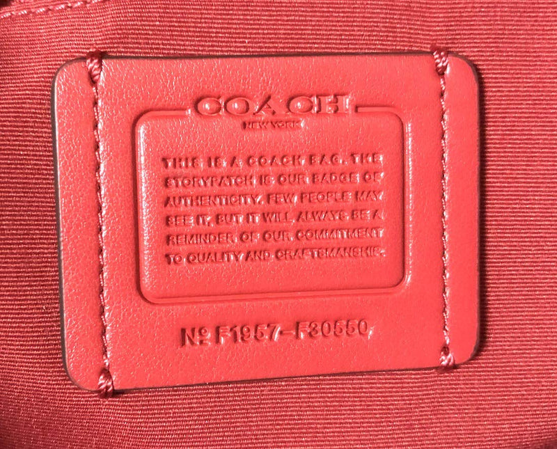 Coach F30550 Medium Charlie Backpack (SV/Bright Cardinal) - backpacks4less.com