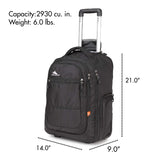 High Sierra Rev Wheeled Laptop Backpack, Black - backpacks4less.com