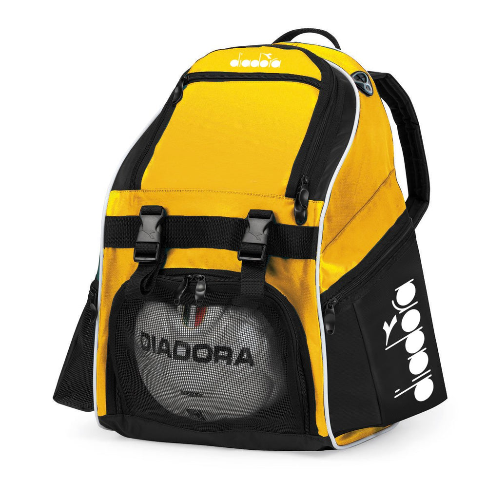Diadora Squadra II Soccer Backpack, Gold/Black - backpacks4less.com