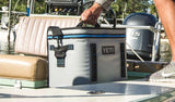 YETI Hopper Flip 18 Portable Cooler, Fog Gray/Tahoe Blue - backpacks4less.com