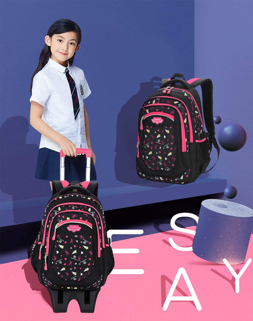 Rolling Backpack, Fanspack Backpack with Wheels for Girls or Boys - backpacks4less.com