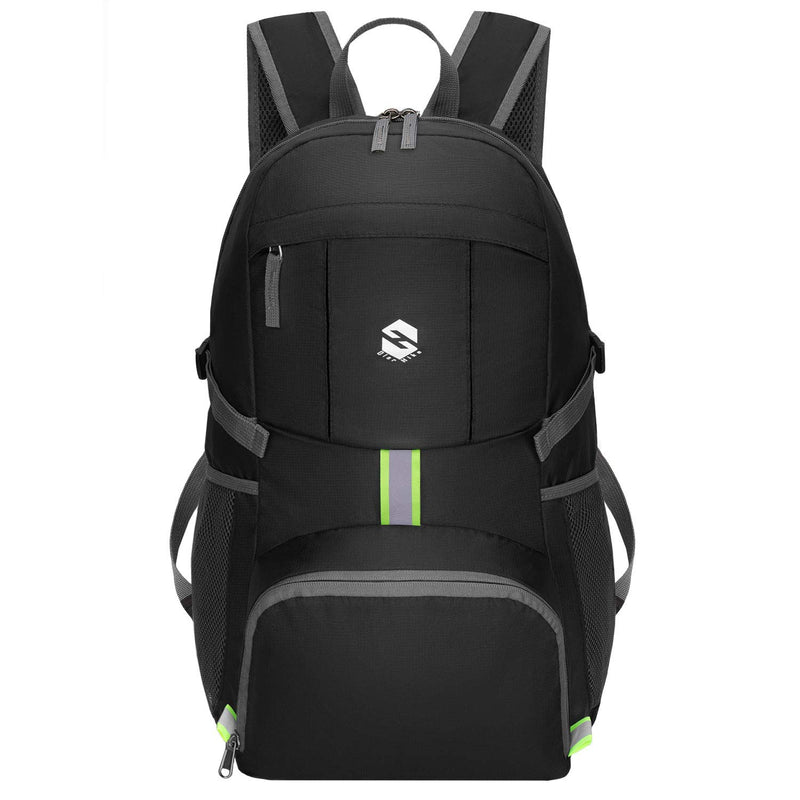OlarHike Lightweight Travel Backpack, 35L Water Resistant Packable Traveling/Hiking Backpack Daypack for Men & Women, Multipurpose Use, Black - backpacks4less.com