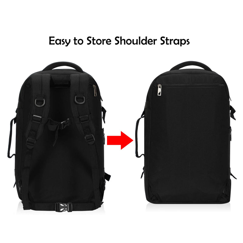 Hynes Eagle Flight Approved Carry on Backpack Travel Backpack 40L, Black 2018 - backpacks4less.com