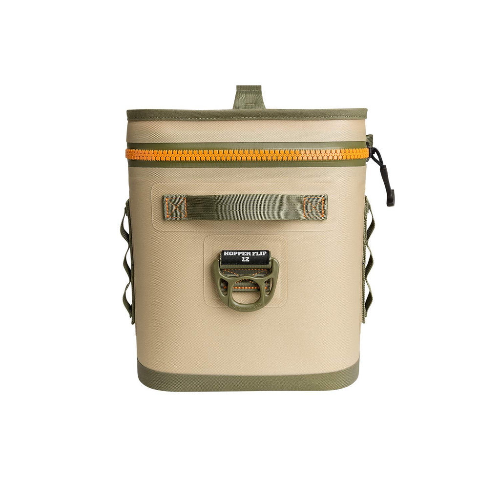YETI Hopper Flip 12 Portable Cooler, Field Tan/Blaze Orange–