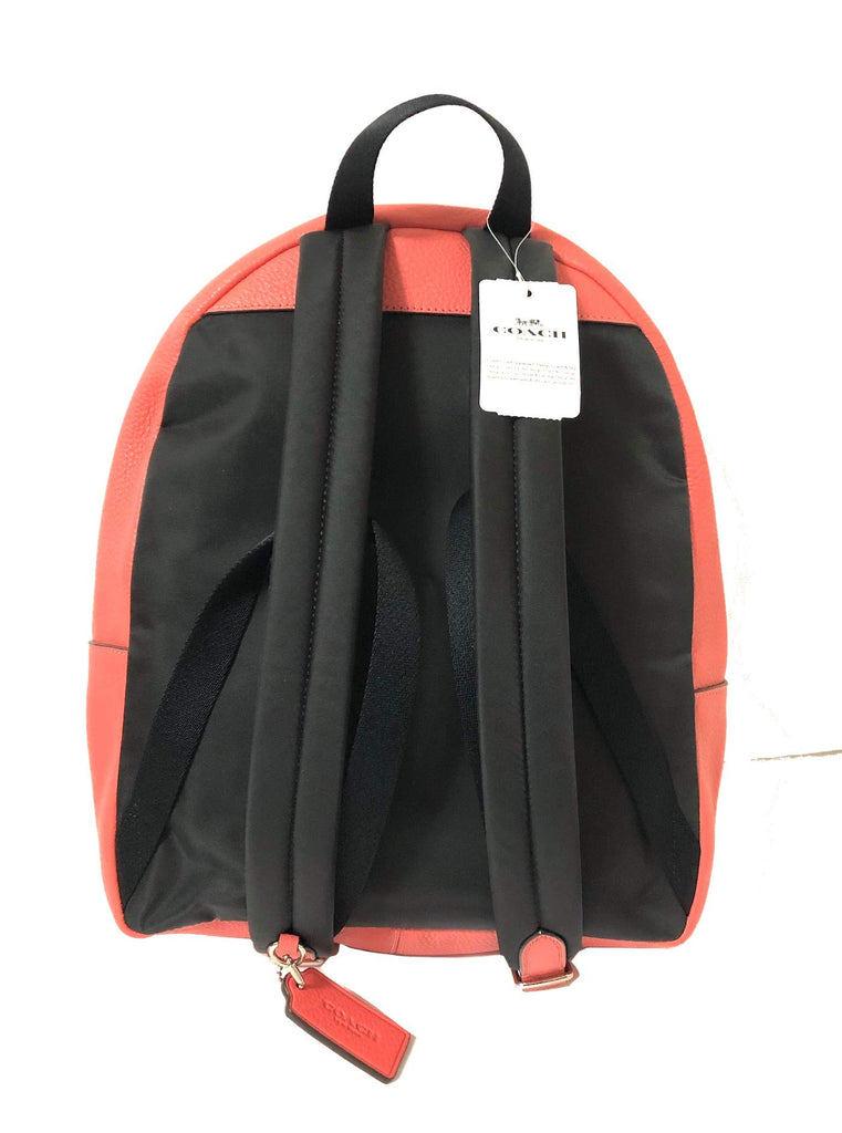 coach charlie backpack laptop Coach F30550 Medium Charlie Backpack (SV/Coral)