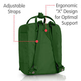 Fjallraven - Kanken Mini Classic Backpack for Everyday, Leaf Green - backpacks4less.com