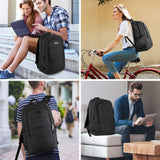 Travel Laptop Backpack, Anti Theft Business Laptop Backpack with USB Charging Port and Headphone Interface fits Under 17.3" Laptop, for College Student Work Men & Women - backpacks4less.com