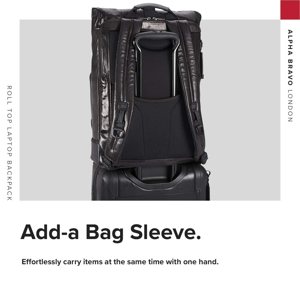 alpha bravo london roll-top leather laptop backpack TUMI - Alpha Bravo London Roll Top Leather Laptop Backpack - 15 Inch Computer Bag for Men and Women