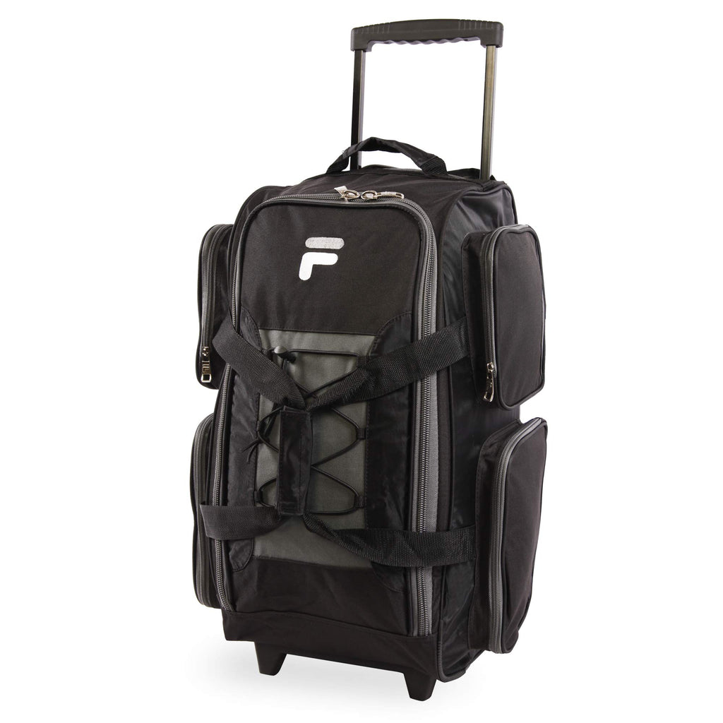 Fila 22" Lightweight Carry Rolling Duffel Bag, Black, One Size– backpacks4less.com