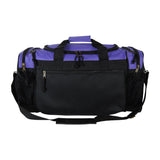 Dalix 20 Inch Sports Duffle Bag with Mesh and Valuables Pockets, Purple - backpacks4less.com