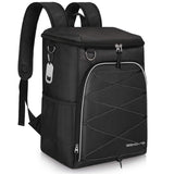 SEEHONOR Insulated Cooler Backpack Leakproof Soft Cooler Bag 25 Cans Black