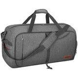 Canway 65L Travel Duffel Bag, Foldable Weekender Bag with Shoes Compartment for Men Women Water-proof & Tear Resistant - backpacks4less.com