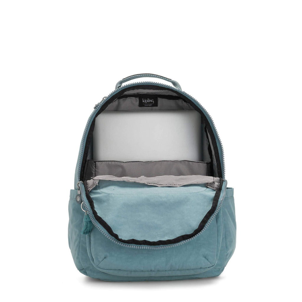 Kipling Seoul Large Laptop Aqua backpacks4less.com