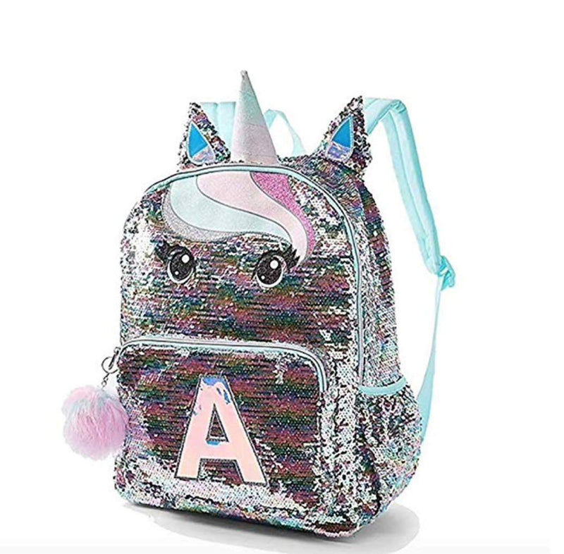 Justice Unicorn Mini Backpack - Girls Clear Holographic Travel Daypack–