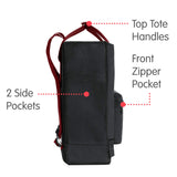 Fjallraven - Kanken Classic Backpack for Everyday, Forest Green/Ox Red - backpacks4less.com