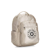 Kipling Seoul Large 15" Laptop Backpack Cloud Metal C - backpacks4less.com