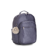 Kipling Seoul Large 15" Laptop Metallic Backpack Enchanted Purple Metallic - backpacks4less.com