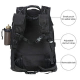 Military Expandable Travel Backpack Tactical Waterproof Work Backpack for Men(BLACK) - backpacks4less.com