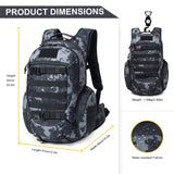 Mardingtop 35L Tactical Backpacks Molle Hiking daypacks for Camping Hiking Military Traveling Motorcycle (Black Multicam-35L) - backpacks4less.com