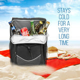 Backpack Cooler Backpack Insulated, Hiking backpack coolers, travel backpack Great soft cooler bag for Backpacking, camping, picking bag, beach bag, lunch bag for women and men, 20 cans Black Backpack - backpacks4less.com