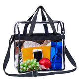 Magicbags Clear Tote Bag,NCAA NFL&PGA Stadium Approved Clear Bag with Adjustable Shoulder Strap and Double Zippered,Perfect for Work, School , Sports Games and Concerts -12"X12"X6" - backpacks4less.com