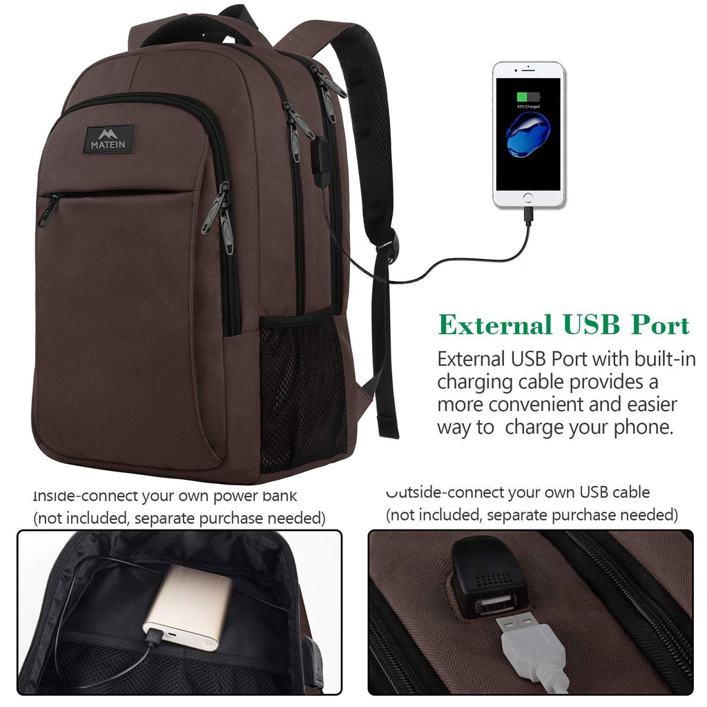 Laptop Backpack,15.6IN Slim Backpack for Men/Women,Guard Against Theft  Small Computer Backpack With USB Charging Port,Durable College/Business