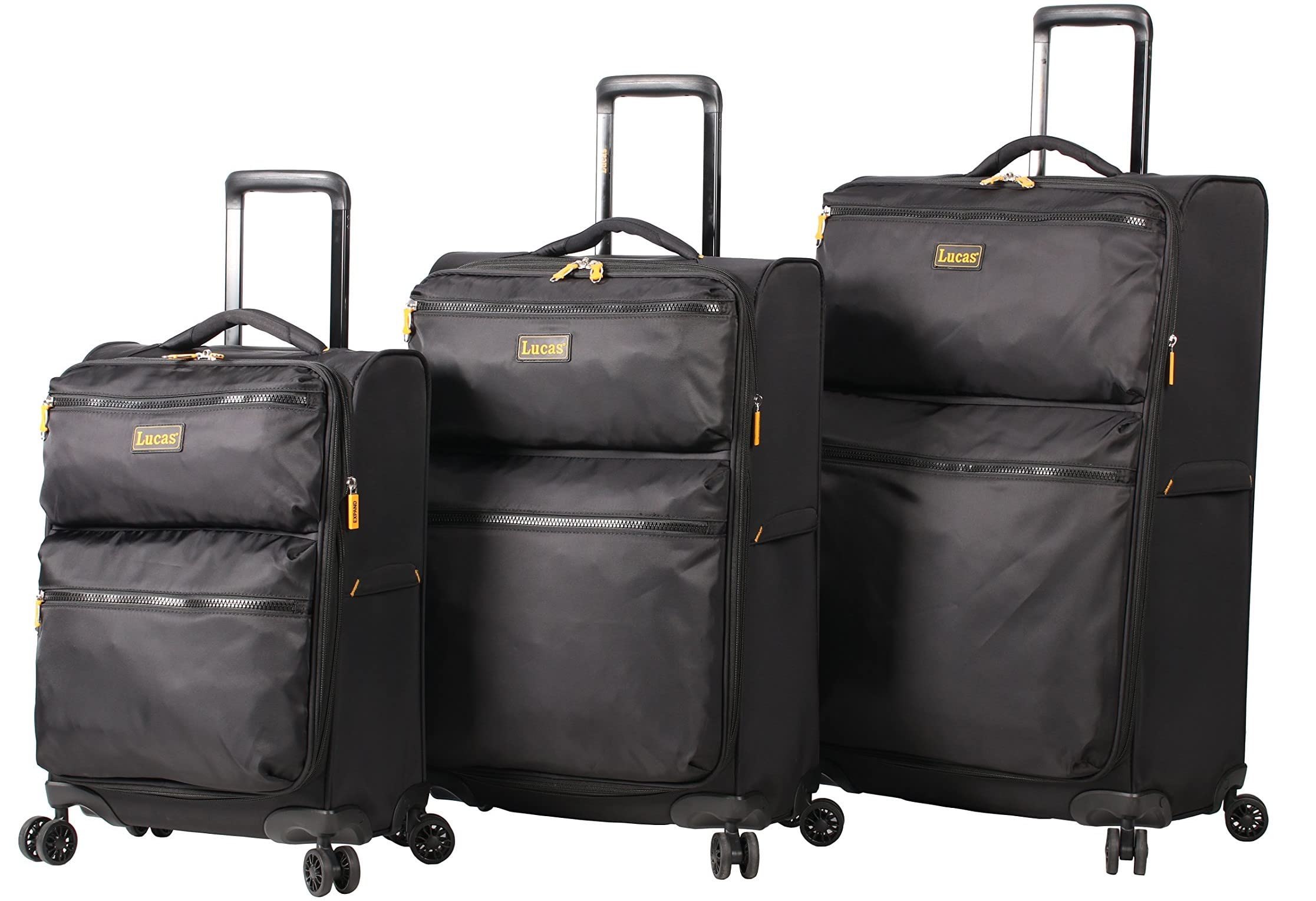 LUCAS Designer Luggage Collection Piece Softside Expandable - Main Image